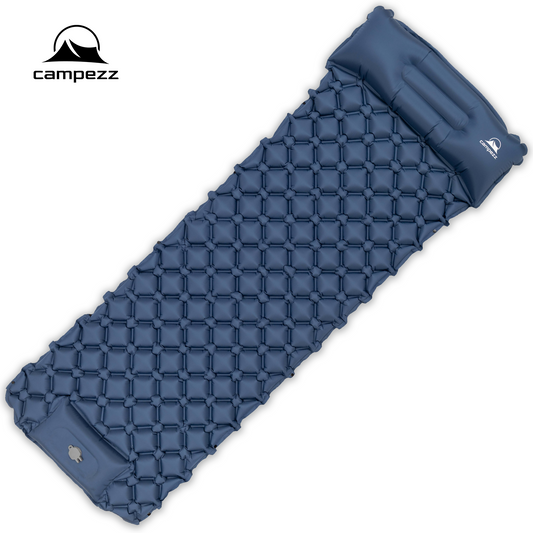 Campezz Inflatable Sleeping Mat with pillow - Blue